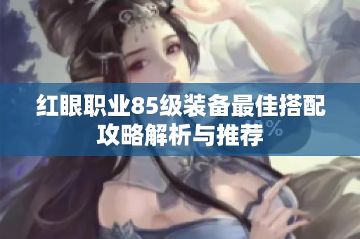红眼职业85级装备最佳搭配攻略解析与推荐