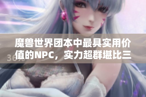 魔兽世界团本中最具实用价值的NPC，实力超群堪比三名玩家