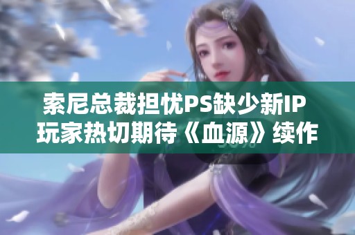索尼总裁担忧PS缺少新IP 玩家热切期待《血源》续作