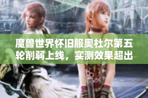 魔兽世界怀旧服奥杜尔第五轮削弱上线，实测效果超出预期