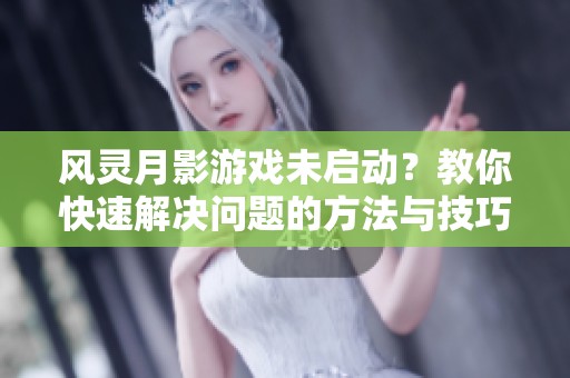风灵月影游戏未启动？教你快速解决问题的方法与技巧
