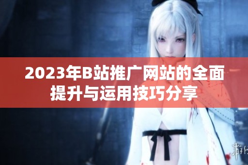 2023年B站推广网站的全面提升与运用技巧分享