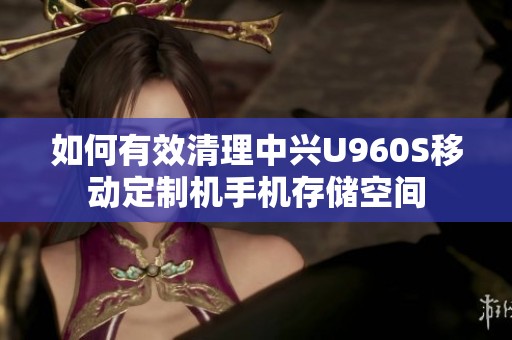 如何有效清理中兴U960S移动定制机手机存储空间