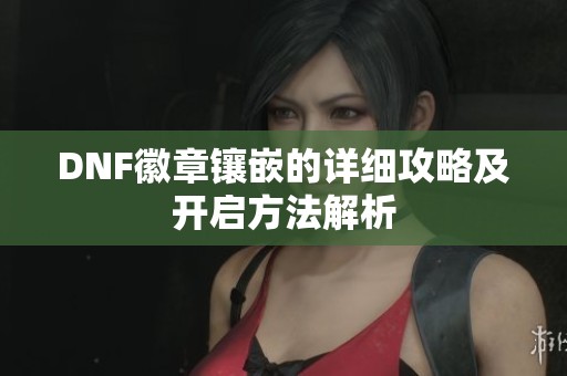 DNF徽章镶嵌的详细攻略及开启方法解析