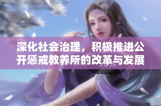 深化社会治理，积极推进公开惩戒教养所的改革与发展