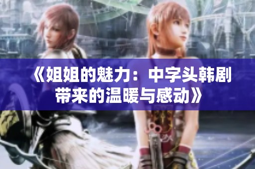 《姐姐的魅力：中字头韩剧带来的温暖与感动》