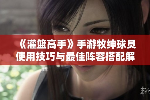 《灌篮高手》手游牧绅球员使用技巧与最佳阵容搭配解析