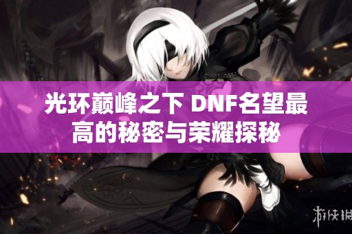 光环巅峰之下 DNF名望最高的秘密与荣耀探秘