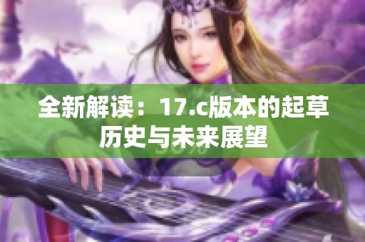 全新解读：17.c版本的起草历史与未来展望