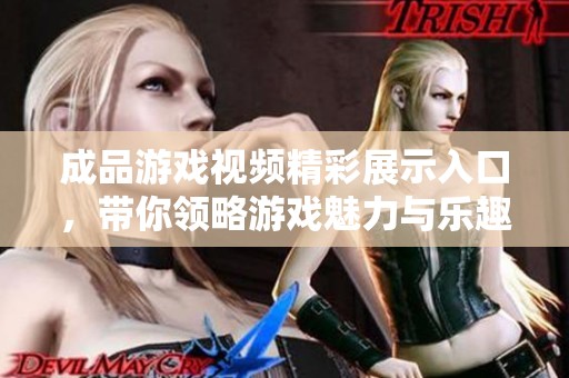 成品游戏视频精彩展示入口，带你领略游戏魅力与乐趣
