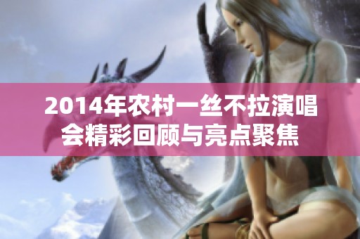 2014年农村一丝不拉演唱会精彩回顾与亮点聚焦