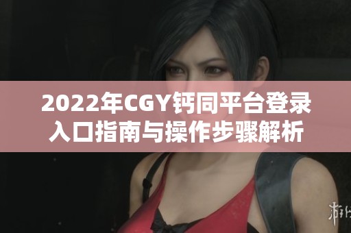 2022年CGY钙同平台登录入口指南与操作步骤解析