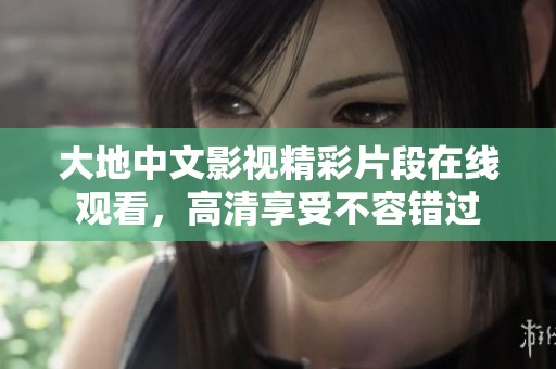 大地中文影视精彩片段在线观看，高清享受不容错过
