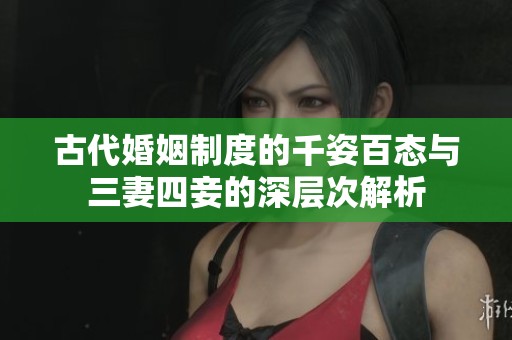 古代婚姻制度的千姿百态与三妻四妾的深层次解析