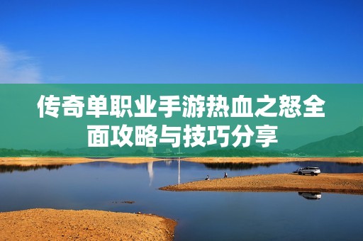 传奇单职业手游热血之怒全面攻略与技巧分享