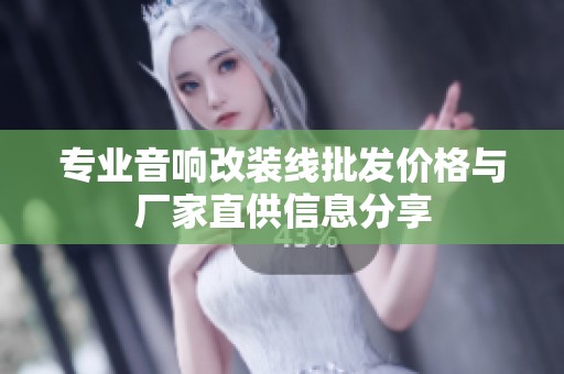 专业音响改装线批发价格与厂家直供信息分享