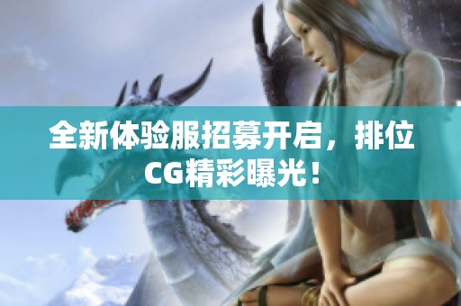 全新体验服招募开启，排位CG精彩曝光！