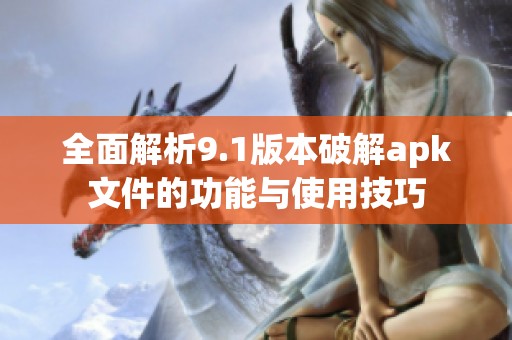 全面解析9.1版本破解apk文件的功能与使用技巧