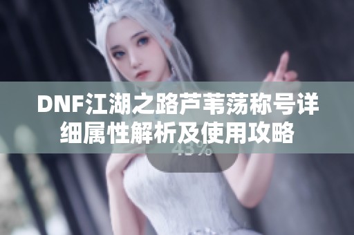 DNF江湖之路芦苇荡称号详细属性解析及使用攻略