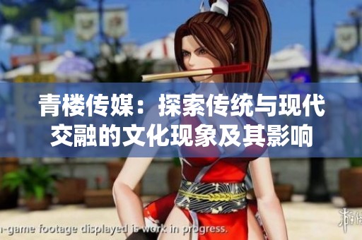 青楼传媒：探索传统与现代交融的文化现象及其影响