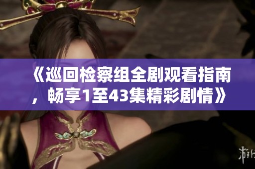 《巡回检察组全剧观看指南，畅享1至43集精彩剧情》
