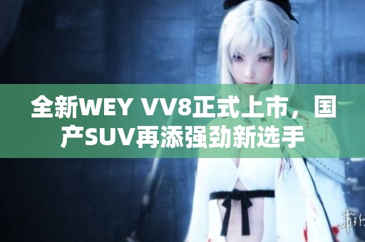 全新WEY VV8正式上市，国产SUV再添强劲新选手