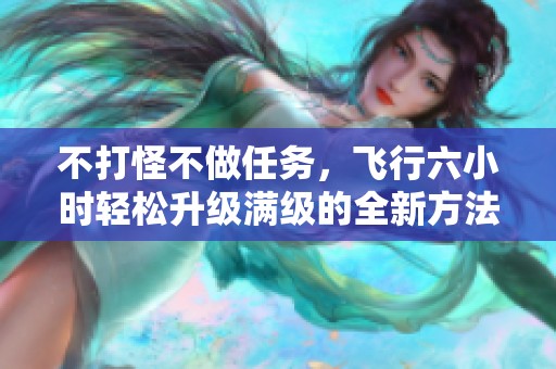 不打怪不做任务，飞行六小时轻松升级满级的全新方法