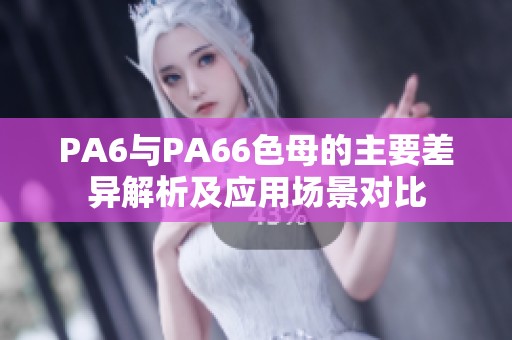 PA6与PA66色母的主要差异解析及应用场景对比