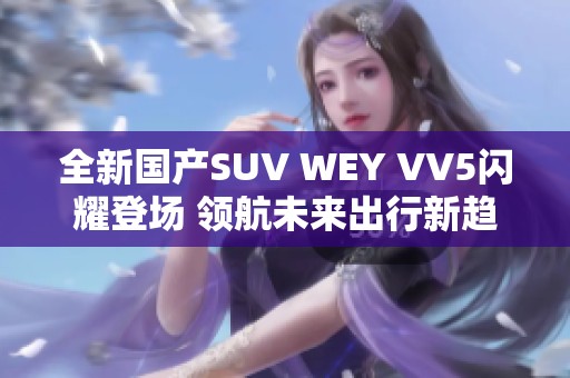 全新国产SUV WEY VV5闪耀登场 领航未来出行新趋势