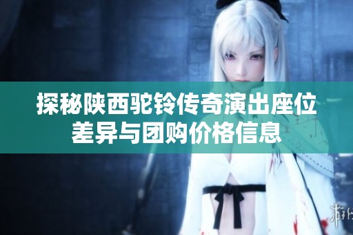 探秘陕西驼铃传奇演出座位差异与团购价格信息