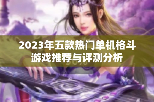 2023年五款热门单机格斗游戏推荐与评测分析