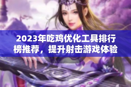 2023年吃鸡优化工具排行榜推荐，提升射击游戏体验的国产利器