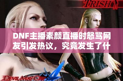 DNF主播素颜直播时怒骂网友引发热议，究竟发生了什么？