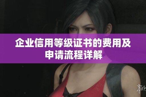 企业信用等级证书的费用及申请流程详解