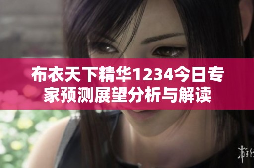 布衣天下精华1234今日专家预测展望分析与解读