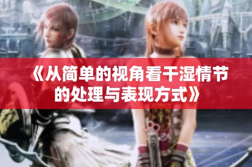 《从简单的视角看干湿情节的处理与表现方式》