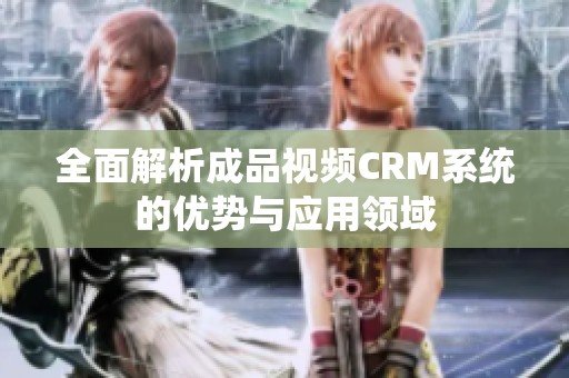 全面解析成品视频CRM系统的优势与应用领域