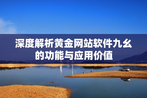深度解析黄金网站软件九幺的功能与应用价值