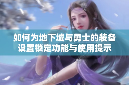 如何为地下城与勇士的装备设置锁定功能与使用提示