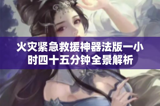 火灾紧急救援神器法版一小时四十五分钟全景解析