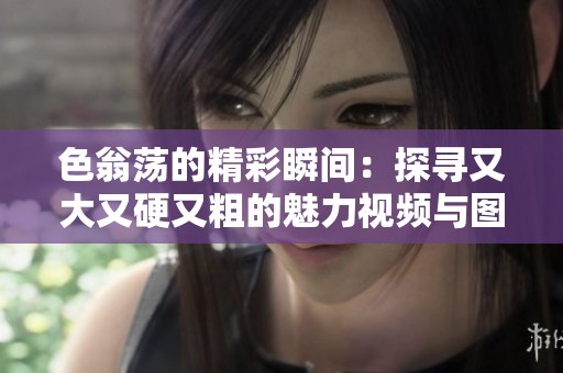 色翁荡的精彩瞬间：探寻又大又硬又粗的魅力视频与图片