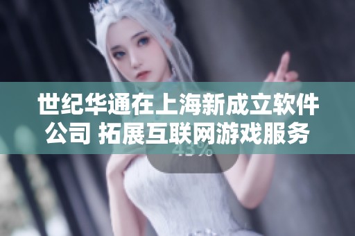 世纪华通在上海新成立软件公司 拓展互联网游戏服务业务
