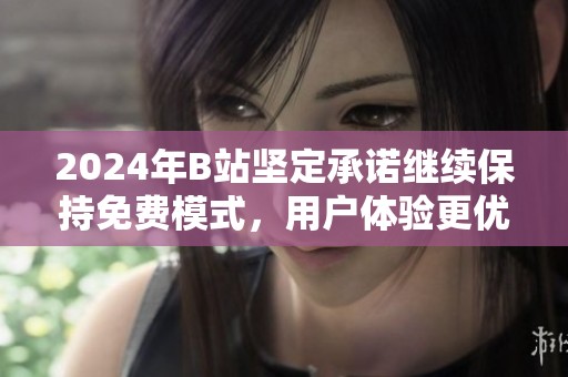 2024年B站坚定承诺继续保持免费模式，用户体验更优质