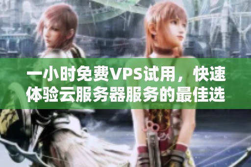 一小时免费VPS试用，快速体验云服务器服务的最佳选择