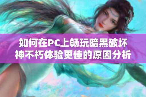 如何在PC上畅玩暗黑破坏神不朽体验更佳的原因分析