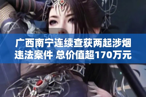 广西南宁连续查获两起涉烟违法案件 总价值超170万元