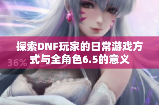 探索DNF玩家的日常游戏方式与全角色6.5的意义