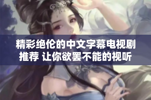 精彩绝伦的中文字幕电视剧推荐 让你欲罢不能的视听盛宴