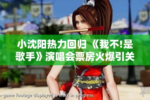 小沈阳热力回归 《我不!是歌手》演唱会票房火爆引关注