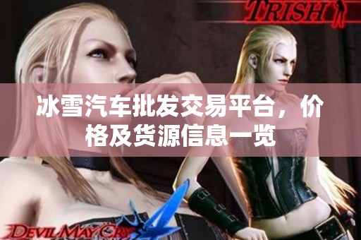 冰雪汽车批发交易平台，价格及货源信息一览
